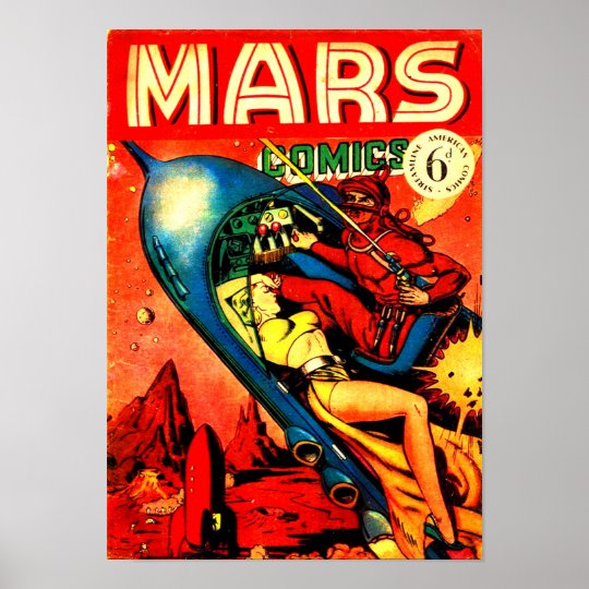 comic book face of mars 1950s