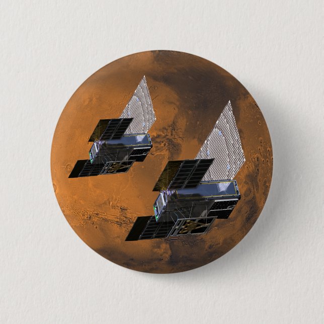 Mars Cubed by MarCO CubeSats Button (Front)