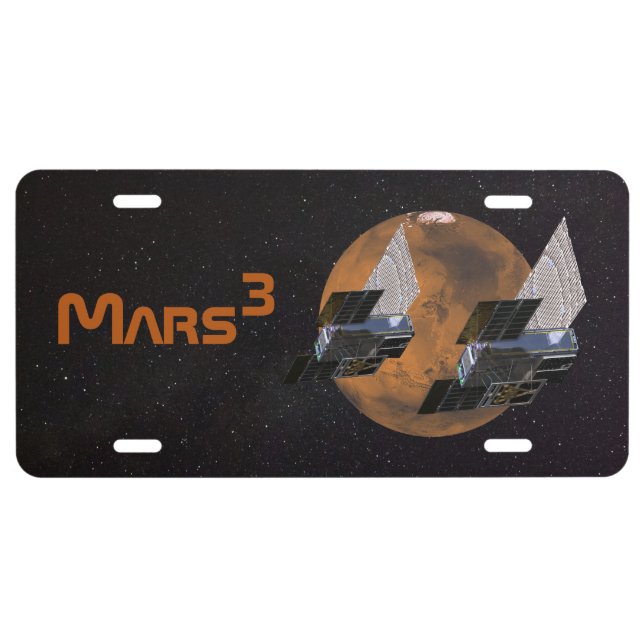 Mars Cubed by MarCO CubeSats License Plate (Front)