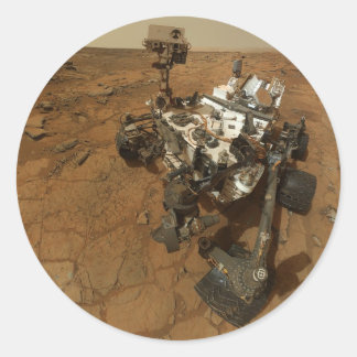 Mars Curiosity Self Portrait Classic Round Sticker