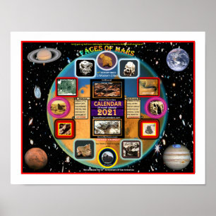 Mars Faces Poster