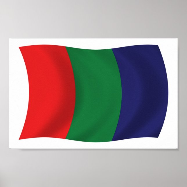Mars Flag Poster Print (Front)