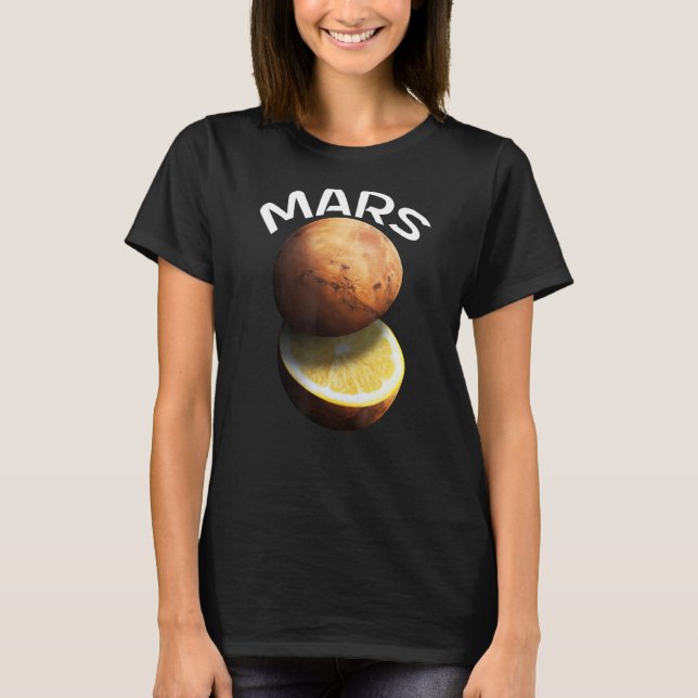 Mars For Astronomer Red Planet T-Shirt (Front)