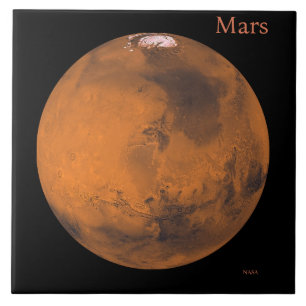 Mars Globe by NASA Ceramic Tile