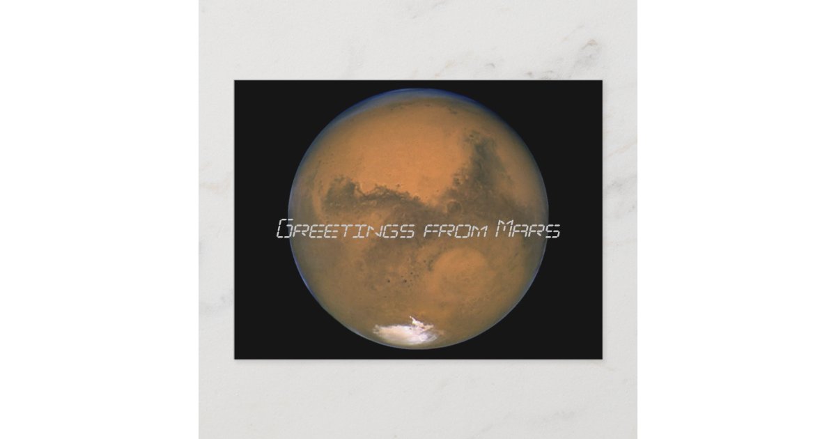 SMALL SQUARE CUSHION POSTCARDS FROM MARS main image 0