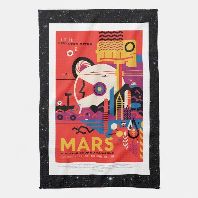 Mars Historic Sight vacation advert space tourism Towel (Vertical)