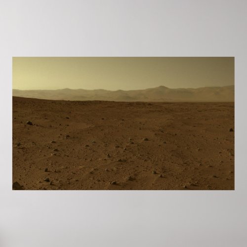 Mars Horizon via Curiosity Rover Poster