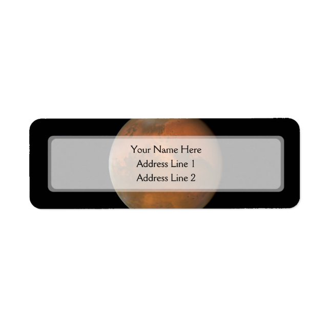 Mars (Hubble Telescope) Label (Front)