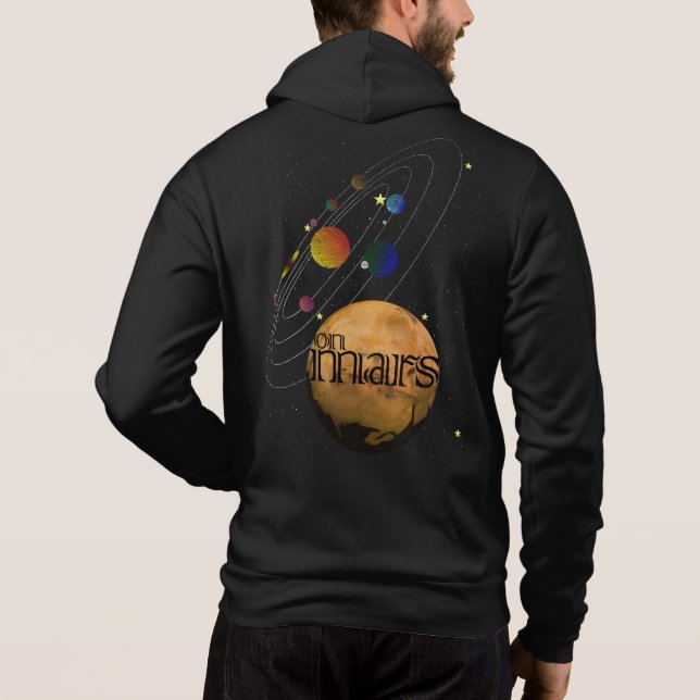 MARS in Solar System Planet Hoodie (Back)