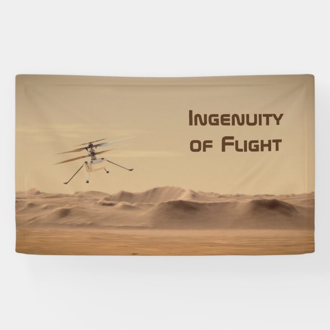 Mars Ingenuity Helicopter Flight Banner (Horizontal)