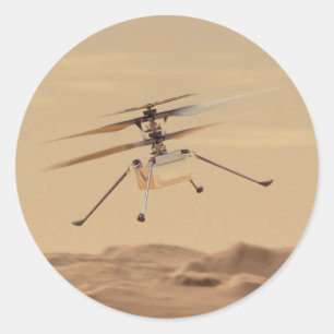 Mars Ingenuity Helicopter Flight Classic Round Sticker