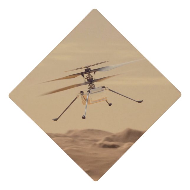 Mars Ingenuity Helicopter Flight Graduation Cap Topper (Front)