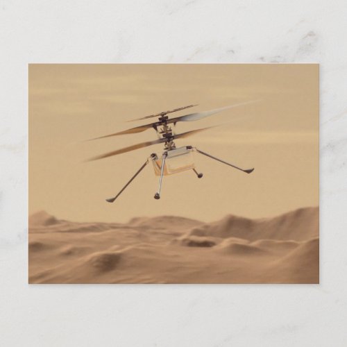 Mars Ingenuity Helicopter Flight Postcard