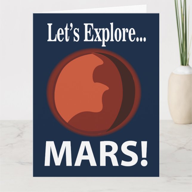 Mars Let's Explore  Card (Front)