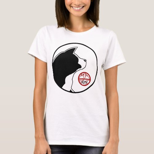 MARS logo head with white MARS disc wred outline T_Shirt