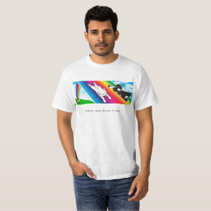 MARS Lucky White Men's T-shirt, front brand only T-Shirt