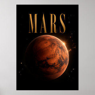 Mars Luxury Space Editorial Graphic  Poster