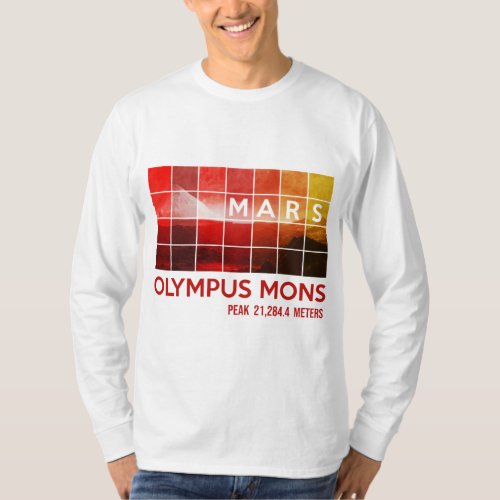 MARS Mission Olympus Mons Space Travel Astronomy T_Shirt