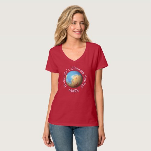 Mars Mola map after terraforming T_Shirt