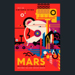 MARS Multiple Tours Available Visit Historic Sites Poster<br><div class="desc">Restored! High resolution reproduction,  Photoshop sharpened for crisp prints,  digital retouched and restored for tears,  smudges,  and missing elements. MARS Multiple Tours Available Visit Historic Sites Poster NASA JPL Visions of the Future Space Travel Poster.</div>
