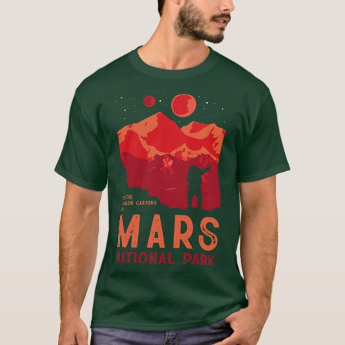 Mars National Park Funny Vintage SciFi Martian Exp T_Shirt