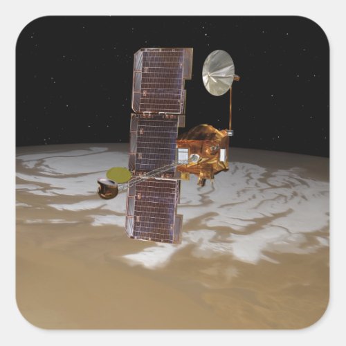 Mars Odyssey spacecraft Square Sticker
