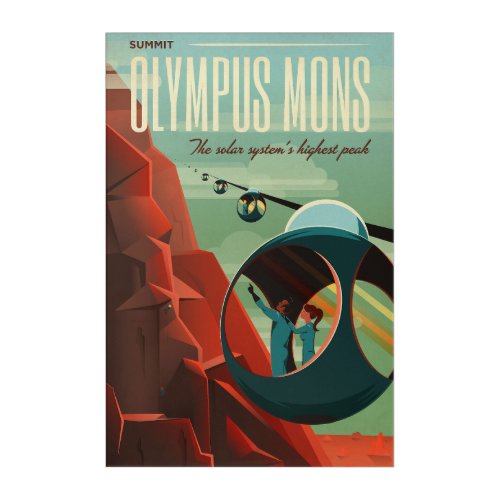 Mars Olympus Mons Highest Volcano Solar System Acrylic Print
