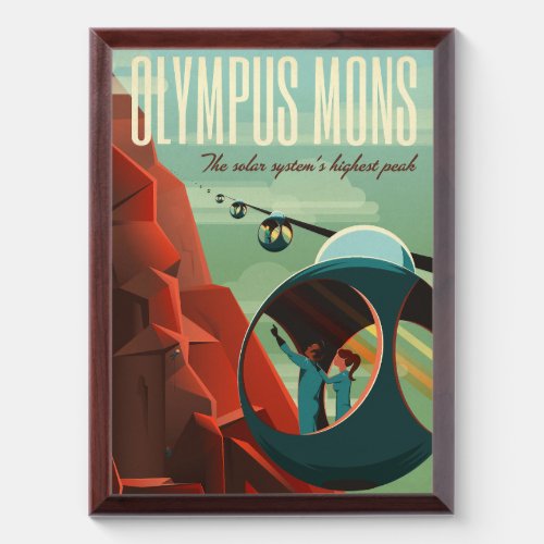 Mars Olympus Mons Highest Volcano Solar System Award Plaque