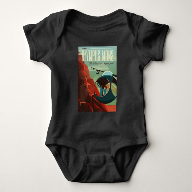 Mars Olympus Mons Highest Volcano Solar System Baby Bodysuit (Front)