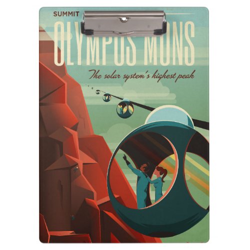 Mars Olympus Mons Highest Volcano Solar System Clipboard