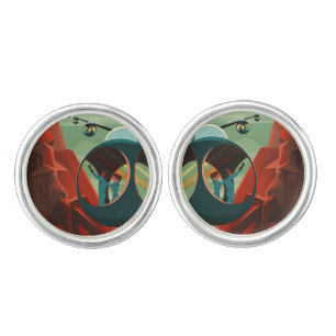 Mars Olympus Mons Highest Volcano Solar System Cufflinks