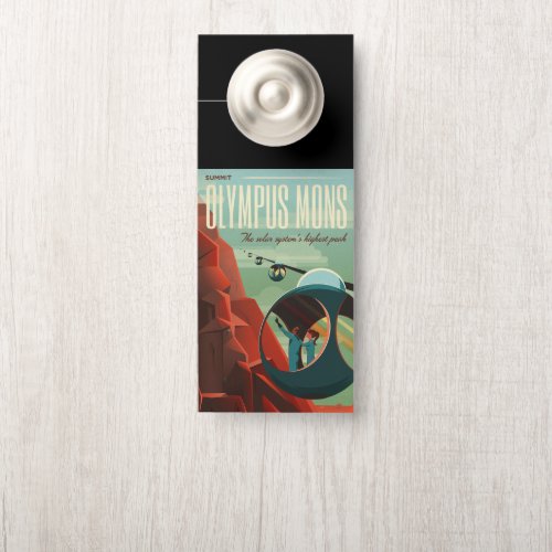 Mars Olympus Mons Highest Volcano Solar System Door Hanger