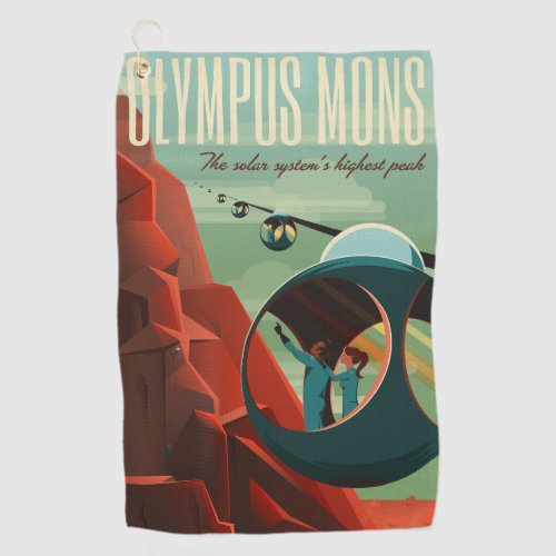 Mars Olympus Mons Highest Volcano Solar System Golf Towel