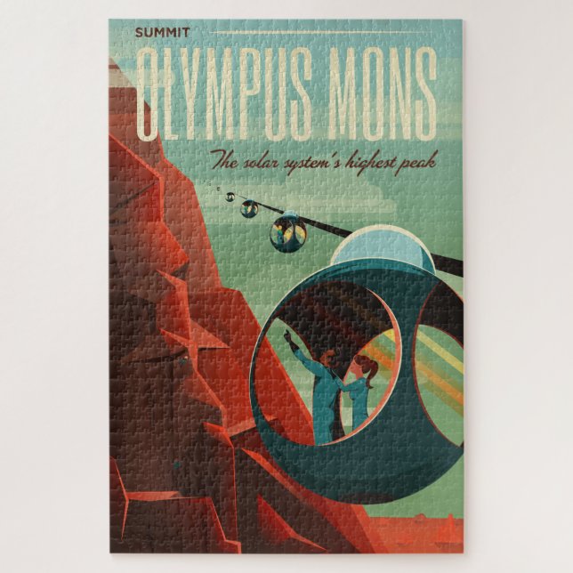 Mars Olympus Mons Highest Volcano Solar System Jigsaw Puzzle (Vertical)