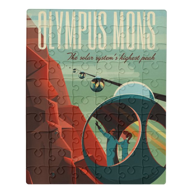 Mars Olympus Mons Highest Volcano Solar System Jigsaw Puzzle (Puzzle Vertical)