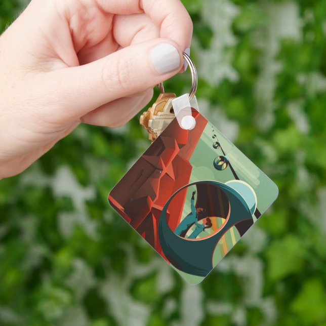 Mars Olympus Mons Highest Volcano Solar System Keychain (Hand)