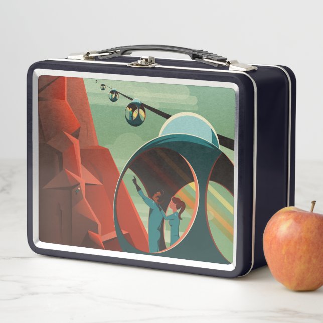 Mars Olympus Mons Highest Volcano Solar System Metal Lunch Box (In Situ)