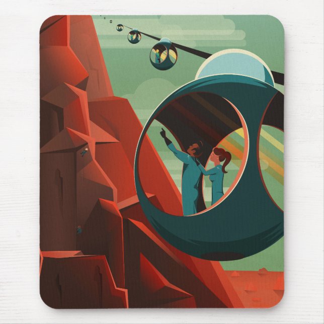 Mars Olympus Mons Highest Volcano Solar System Mouse Pad (Front)