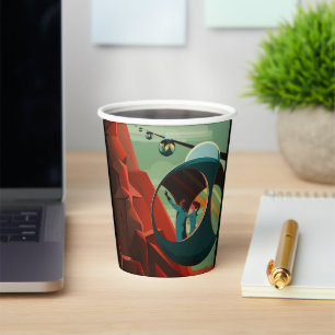 Mars Olympus Mons Highest Volcano Solar System Paper Cups