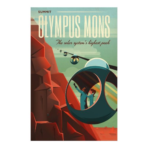 Mars Olympus Mons Highest Volcano Solar System Photo Print