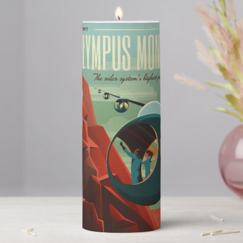 Mars Olympus Mons Highest Volcano Solar System Pillar Candle