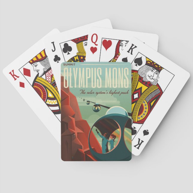 Mars Olympus Mons Highest Volcano Solar System Poker Cards (Back)