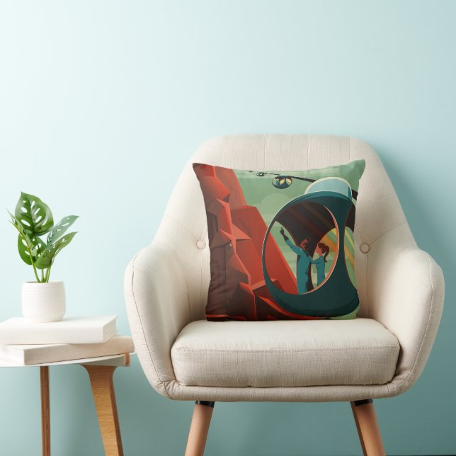 Mars Olympus Mons Highest Volcano Solar System Throw Pillow (Chair)