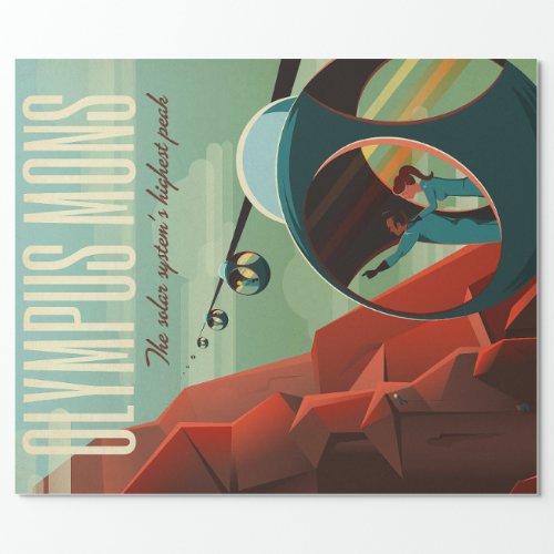 Mars Olympus Mons Highest Volcano Solar System Wrapping Paper