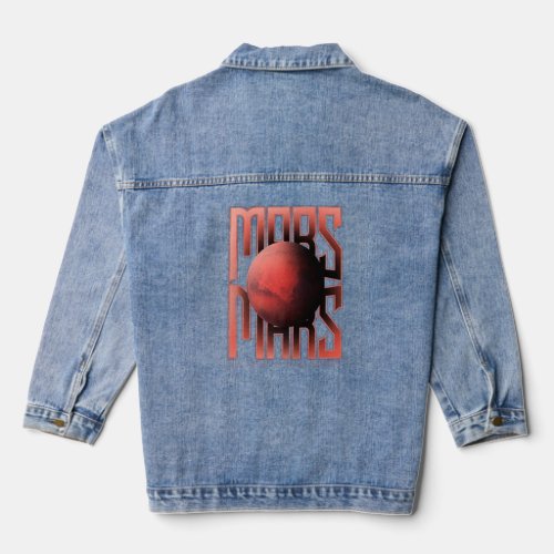 Mars Outer Space Planet Of The Solar System  Denim Jacket