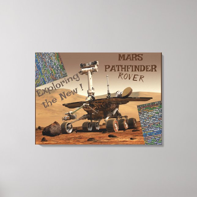 Mars Pathfinder Rover Exploration Stretched Canvas Print (Front)