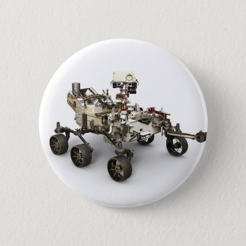 Mars Perseverance Rover On White Background Button