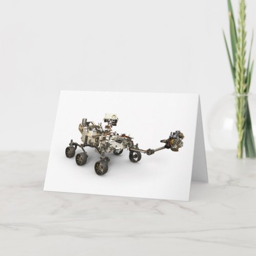 Mars Perseverance Rover On White Background Card