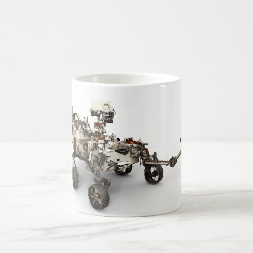 Mars Perseverance Rover On White Background Coffee Mug
