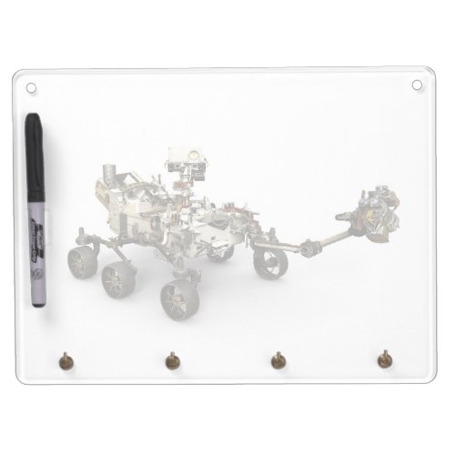 Mars Perseverance Rover On White Background Dry Erase Board With Keychain Holder